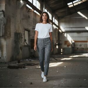 Business Chic Classic Black and White Skinny Pants